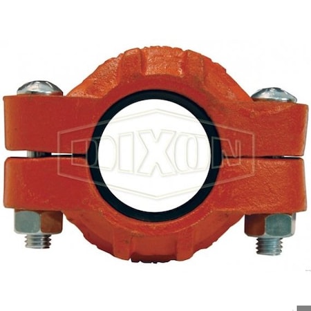 Dixon S Hex Size Standard Pipe Coupling with EPDM Gasket, 1-1/2 in Nominal, Grooved End Style, Ductile Iro C115